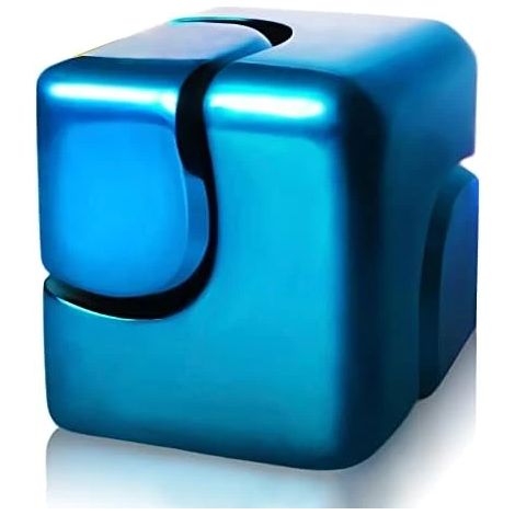 Décompression, petit carré, mini bureau bleu, gestion des câbles et soulagement du stress, double usage (1/5)