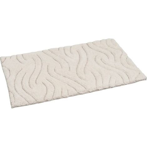 Tapis - JUANIO - 70 x 45 cm - Coton - Beige - Absorbant 1500 g/m² (1/4)