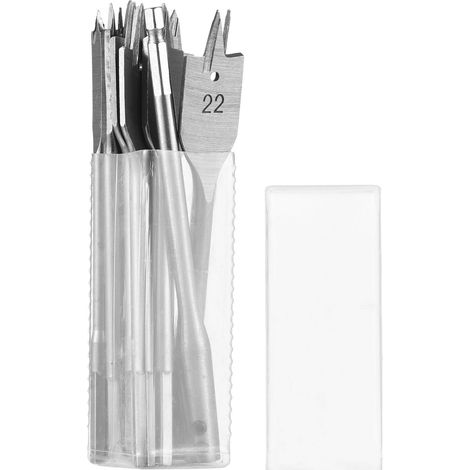 [JAMAIS UTILISÉ]Ensemble de forets plats pour bois, forets à bois en acier de 6 à 25 mm, forets plats à queue hexagonale, outils de travail du bois (1/3)