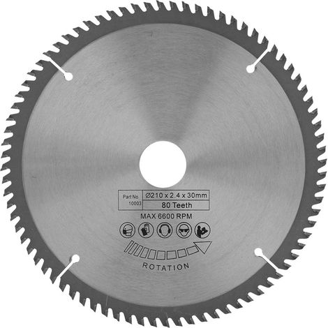Lame de Scie Circulaire 210 mm 80 Dents,Lame de Scie en Carbure Universelle  en Carbure Cémenté 80 Dents pour Scie À Table, pour Couper Le Bois Et Le Contreplaqué (1/5)