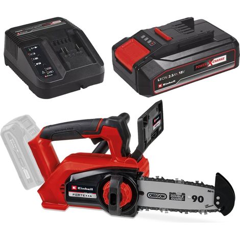 Einhell PXC 18v Cordless Brushless Chainsaw 20cm Top Handle +2.5AH Charging Kit
