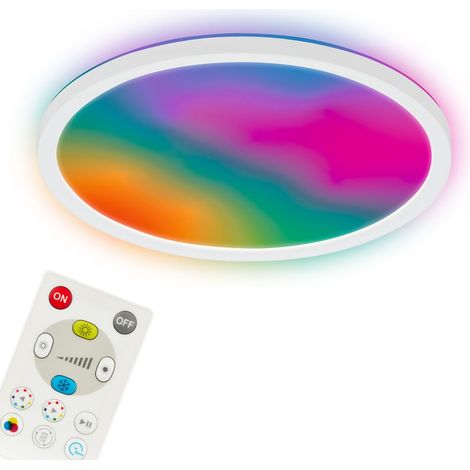 Briloner LED Panel Dimmbar Ø29x3 cm 17W 2400lm CCTIC RGBIC Farbwechsel Fernbedienung Weiß - LED Deckenlampe Wohnzimmer Schlafzimmer (1/5)
