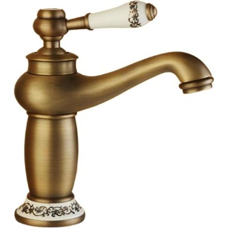 Mitigeur de lavabo, G1/2, laiton/bronze, pour lavabo moderne (1/5)