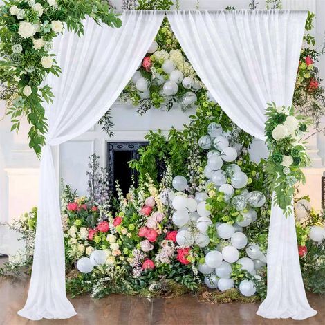 Fond de rideau décoratif monobloc pour mariage - coloré 1,5 x 2,15 m (1/5)