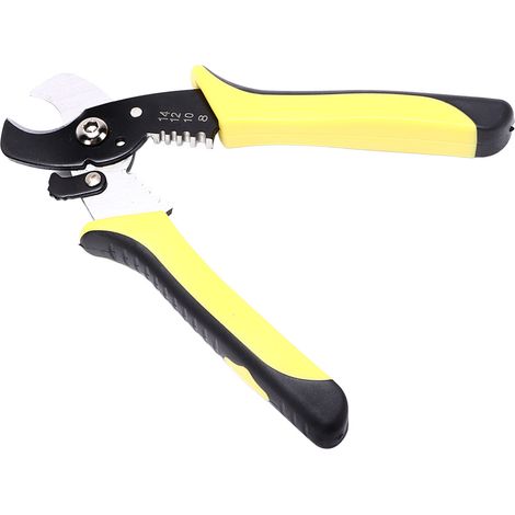 Ergonomischer Multifunktions-Abisolierer aus hochfestem Kohlenstoffstahl, robuste Crimpzange mit Schleifzahnrädern (1/5)