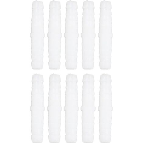 10 Pièces Adaptateur de Raccord de Tuyau en Plastique Adaptateur de Raccord de Tuyau Droit Joint D'épissage Barbelé égal Raccord Union Adaptateur pour Raccord de Tuyau(6-6mm straight through) (1/5)