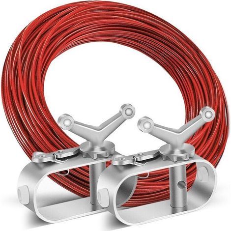 Tendeur De Câble - Câble Métallique Ø 2 2 Mm Longueur 40 M - Pour Bâche Piscine - 2 Pièces (1/5)