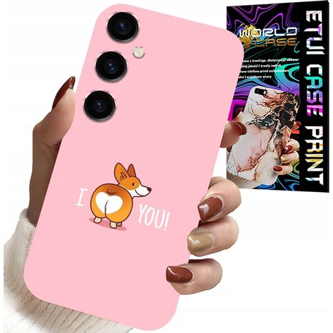 Custodia per Samsung Galaxy A15 4G - motivo divertente con la scritta "Ti amo" e il cane (1/5)
