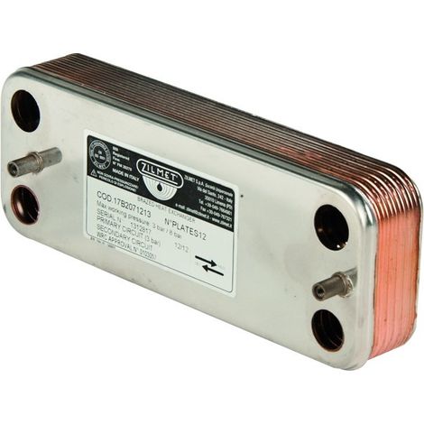 SCAMBIATORE SALDOBRASATO PER CALDAIA MURALE PIASTRE 12 ZILMET SPA (1/2)