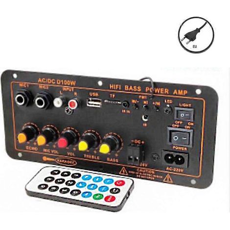 Carte d'amplificateur audio BT5.0 30-120W pour subwoofer à double microphone, prise AMPEU (1/4)