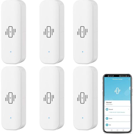 Lot de 6 Détecteur, Sans Fil, WiFi, ABS, Domotique, Maison (1/5)
