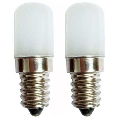 [2 Pièces] E14 Petite Ampoule LED 2W à Vis Remplacer 20W Halogène Abat-jour Lumière Blanche Froide 6000K 180lm-Chaleur Non Variable pour Réfrigérateur/Machine à Coudre/Machine à Fumer