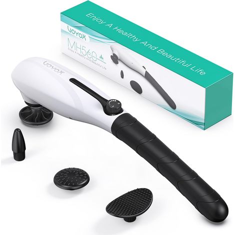 Appareil de Massage Dos Électrique à Percussion Sans Fil MH560 Massage à Percussion Portable avec 3 Têtes de Massage, Idéal pour Dos, les Cervicales, les Épaules, les Jambes et les Pieds (1/5)