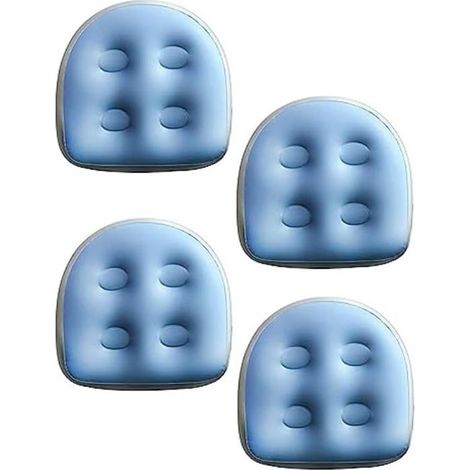 Lot de 4 coussins gonflables pour spa et baignoire de piscine - En PVC bleu - Imperméable - Tapis de massage doux Label (1/5)