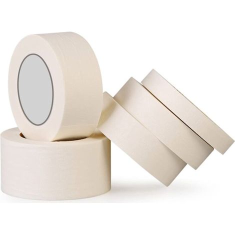 2 Ruban de Masquage à Usage Général 10mm x 50m, pour la Protection des Surfaces Lors de Travaux de Décoration/Peinture (1/4)