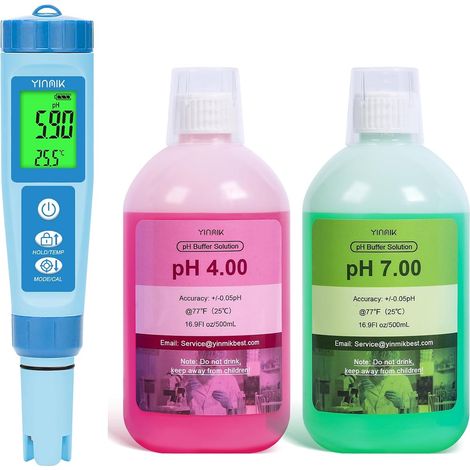 Digital pH Meter, Testeur pH EC Hydroponie, Kit Professionnel de Test des Nutriments Hydroponiques, 4 en 1 Pour pH EC TDS TEMP, testeur ph pour la culture hydroponique, Piscine, spa,aquarium (1/5)