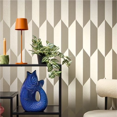 A.S. Creation Vliestapete 10.05 x 0.53 m Livingwalls 3D Tapete Champagner 790865 Geometrisch CosmoLiving by Cosmopolitan (1/5)