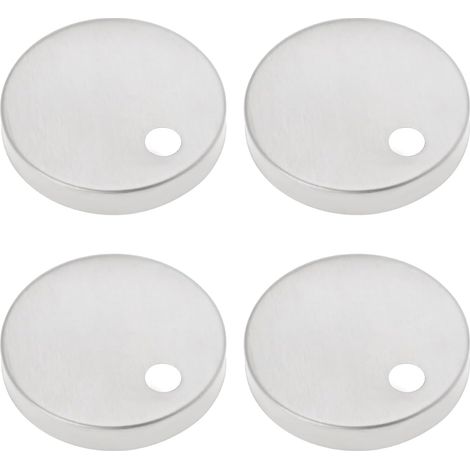 4 Pièces Couvercle Charnière Siège Toilette 55mm Diamètre Fixations Charnière Siège Toilette Couvre en Acier Inoxydable Couvertures Décoratives Fixation Supérieure Cuvette Toilette Argent (1/5)
