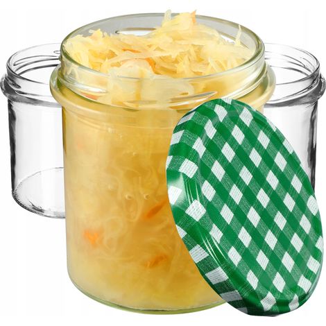 KADAX Marmeladengläser 350ml, fi82 mm, Einmachgläser mit Schraubdeckel, Honiggläser, Einweckgläser, (1/5)