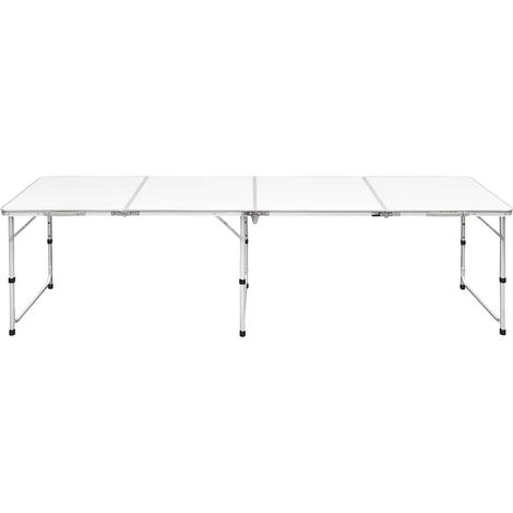 Table pliante de camping en aluminium avec hauteur ajustable