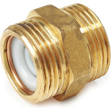 Mamelon avec clapet anti-retour, avec raccords filetés mâle-mâle Giacomini R189VY004  3/4"