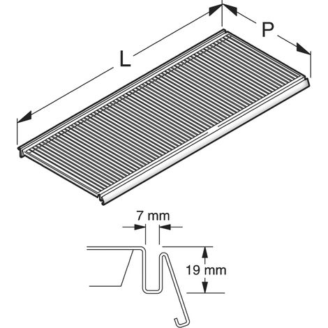 RIPIANO IN FILO CON GOLA cm. 37x100 Col. Bianco RAL9001