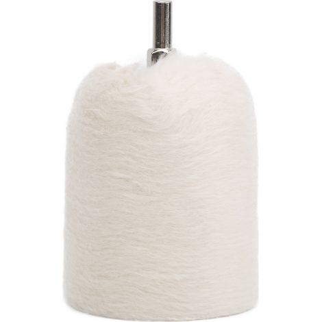 Ortviai Roue de polissage cylindrique en coton blanc 60 mm pour perceuse électrique – manche intégré (1/5)