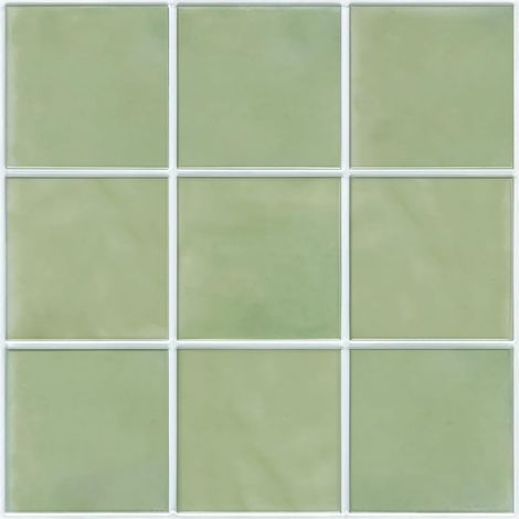 10 Pièces Credence Adhesive pour Cuisine Salle de Bain, Mat Vert Sauge Carrés Sticker Carrelage Mural, PVC Carrelage Adhesif Mural Cuisine Carreaux Murale 3D, 30 x 30 cm (1/5)