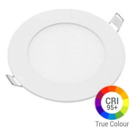 Optonica – Plafonnier LED rond 6W extra plat encastrable – Blanc du jour 6000K – Aluminium – Installation facile avec pattes de fixation - IRC95 (1/3)