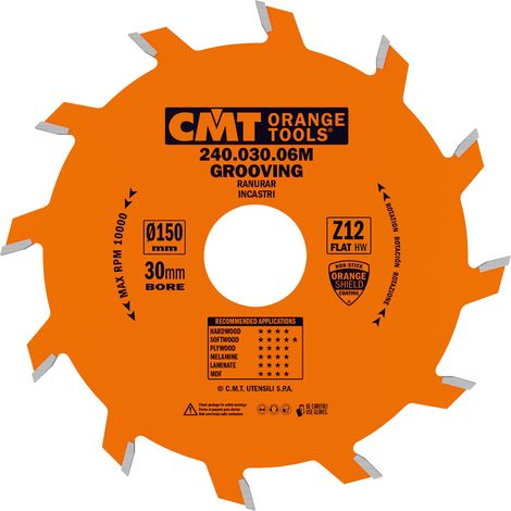 CMT – Lame de scie circulaire 150mm – Alésage 30mm – 12 dents carbure pour bois dur – Coupe nette sans éclat (1/5)