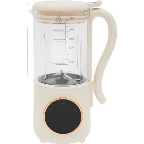 Máquina para hacer leche de soja, batidora de alta velocidad, pantalla digital LED, blanca. (1/2)