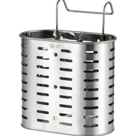 [NON UTILIZZATO] Porta posate da cucina in acciaio inox 304, porta bacchette, porta bacchette verticale da appendere, cestello portaoggetti