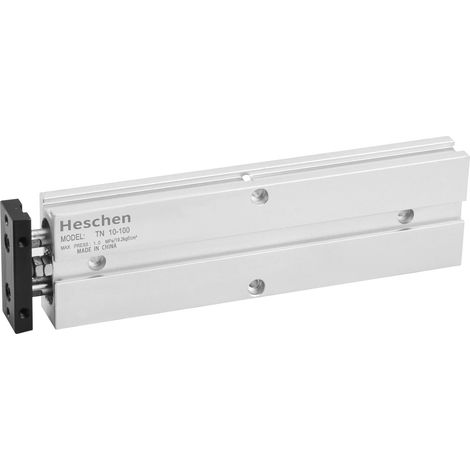 Cylindre pneumatique à double effet, TN10-100, alésage 10 mm, aluminium à double tige, avec aimant, pour l'équipement automatique (course: 100 mm) (1/5)