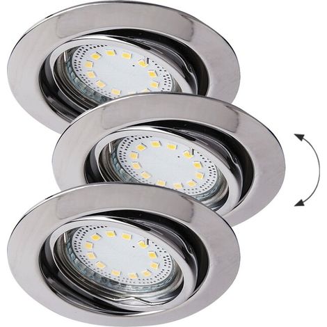Rabalux Lite 1050 set 3 faretti orientabili GU10 cromo (1/3)