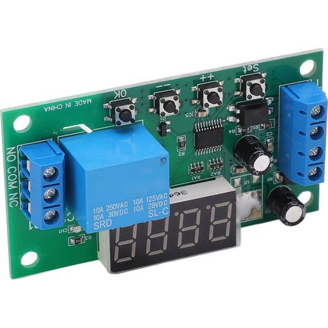 Carte relais de comptage d'impulsions multifonctionnelle, plage de mesure de 0,1 s à 9 999 999,9 s, précision de 0,01 s, module relais 1 canal, 12 V (1/5)