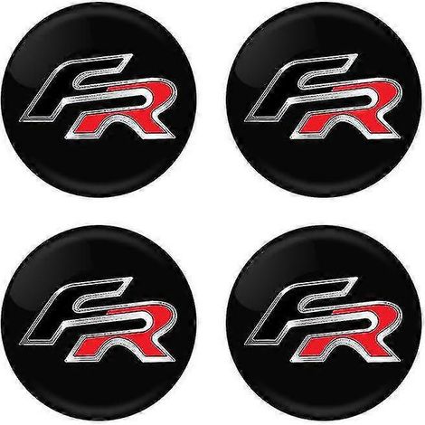 Autocollants pour enjoliveurs de roue de 56 mm, autocollants pour jantes de voiture, cache-emblème, décoration pour Seat Cupra FR+ Ibiza Leon Altea Belt Racing, pour FR (1/5)