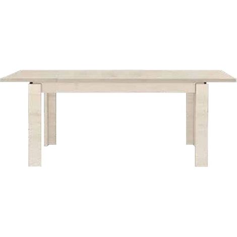 Esstisch Imab Manhattan aus weißem Eichenholz mit 1 Auszug 130x90x76,5 cm