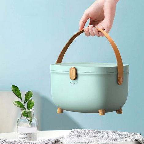 Boîte de Rangement Médicale Plastique Grande Capacité, Double Couche avec Compartiments Multiples pour Maison et Dortoir, Vert (1/5)