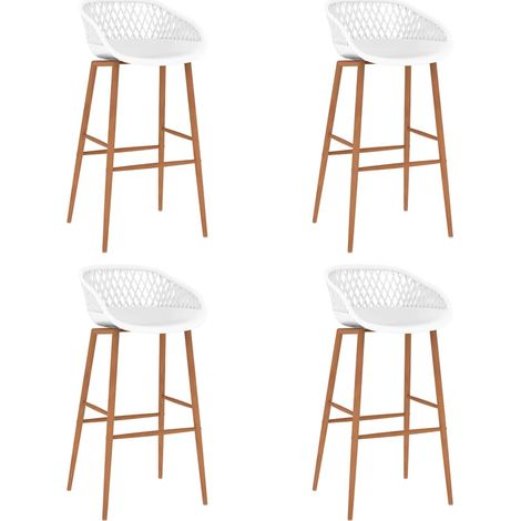 vidaXL Bar Chairs 4 pcs White (1/5)