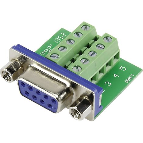 TRU COMPONENTS DSUB09F-10TB-2 1229331 D-SUB Buchse 90 ° Polzahl: 9 Schrauben 1 St.