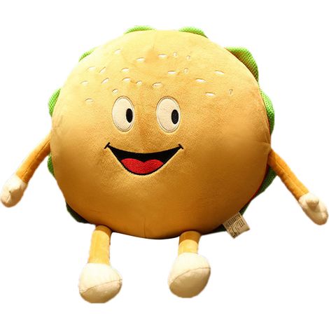 Coussin Décoratif en Forme de Hamburger - Cadeau Saint-Valentin et Anniversaire - 30 cm (1/5)