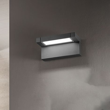 Applique Esterno Moderna Display Alluminio Antrcite Led 20W Cct Ip65 (1/3)
