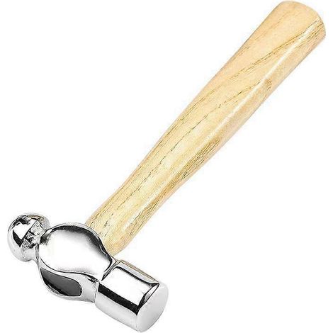 Petit marteau rond à manche en bois pour installation à domicile (1/5)