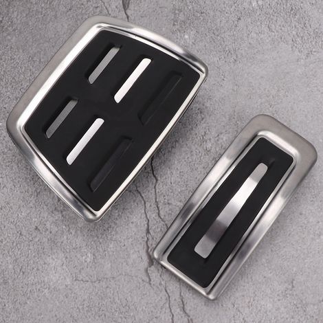 2 Edelstahl-Automatikpedale für Audi A1 A3 TT, Pedalabdeckungen, Innenausstattung, 2-teiliges Set (1/5)