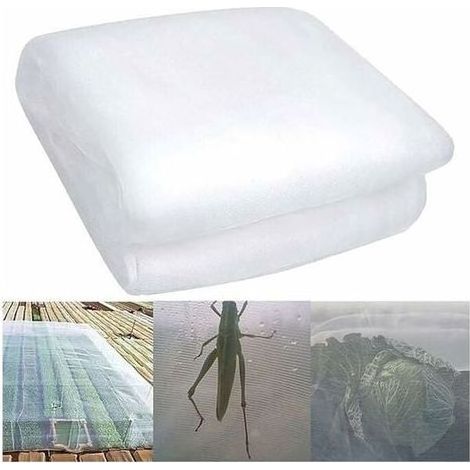 Filet anti-insectes - Non toxique - 3x6m - Résistant - Protection légumes, fruits, fleurs (1/5)