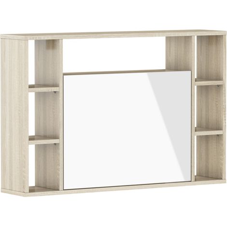 Mobile mensola scrivania pieghevole da parete cm 94 x 62h x 20(chiuso) 62(aperto) frontale bianco lucido struttura rovere sonoma - Bim Forniture (1/5)