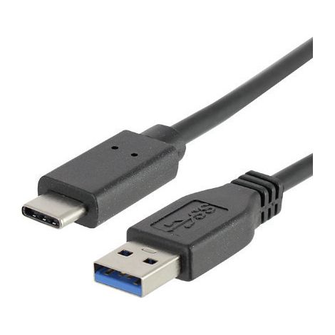 Cordon USB-C / USB 3.0 Noir  1 mètre