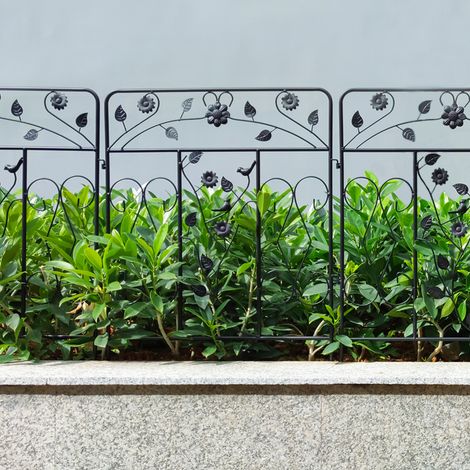 5x Artificial Hedge Metal Garden Fence Privacy Screening Lawn Pathway Gate Panel