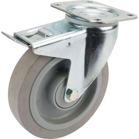 Roulettes pivotantes à bandage en caoutchouc élastique TENTE 3477UFP200P63