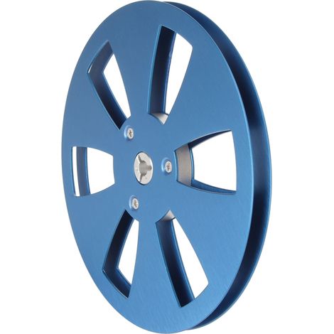 Bobine vide 1/4 7 pouces, 6 trous, alliage d'aluminium, pour bande sonore, pièce de machine d'ouverture de bobine vide, bleu (1/5)